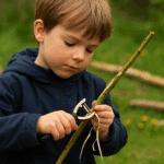 Tüddeln mit Weidenrinde – Naturmaterial für Kinderhände
