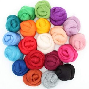 mjolda Filzwolle – 20 Farben Merino Kammzug zum Trockenfilzen und Naßfilzen – 170gr.